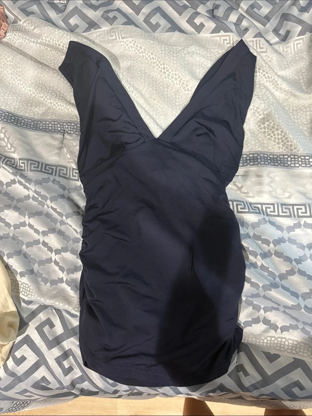 SHEIN Navy V-Neck Intimate Chemise Tank